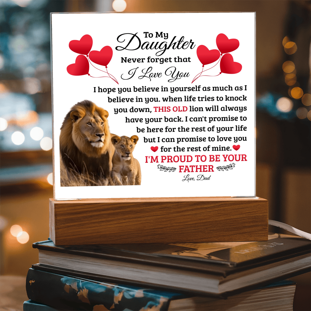 To My Daughter Old Lion – Acrylic Square